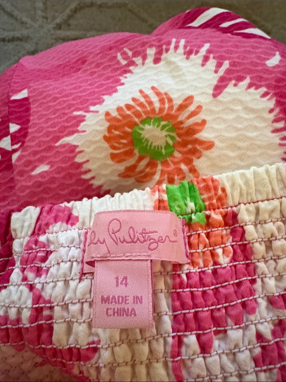 Lilly Pulitzer Pink Floral Girls Sundress - Picture 3 of 3